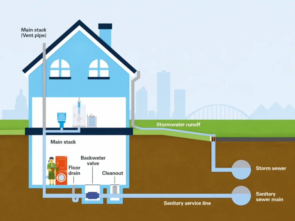 Rhino Plumbing Backwater Value Diagram