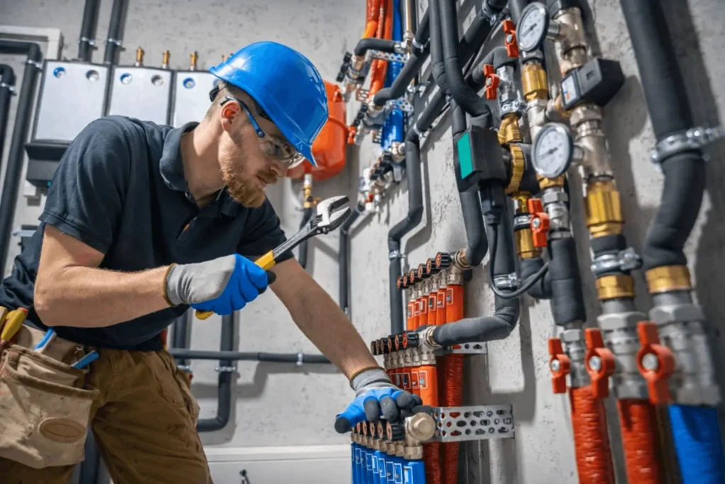 Rhino Plumbing plumber doing commercial plumbing services