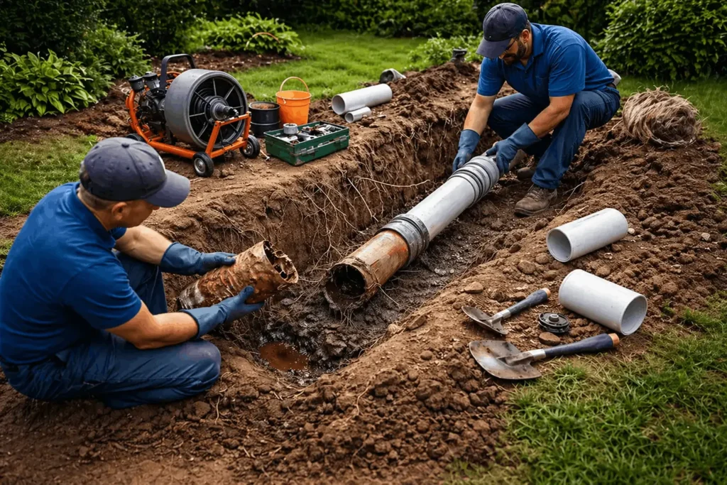 Rhino Plumbing Should You Repair or Replace Your Sewer Line blog thumbnail