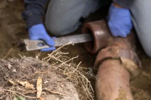 Tree Root Removal with drain flush