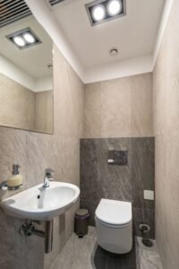 Toilet in bathroom